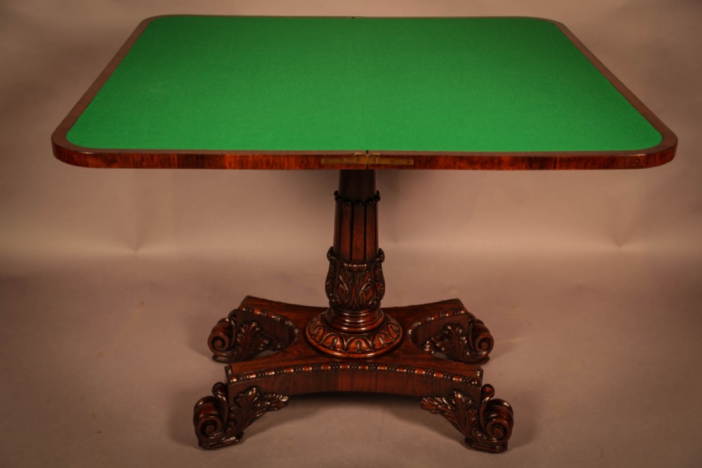 A Very good Rosewood Card Table William IV View VII