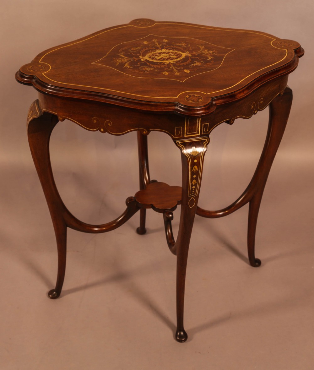 A Quality Inlaid Window Table 
