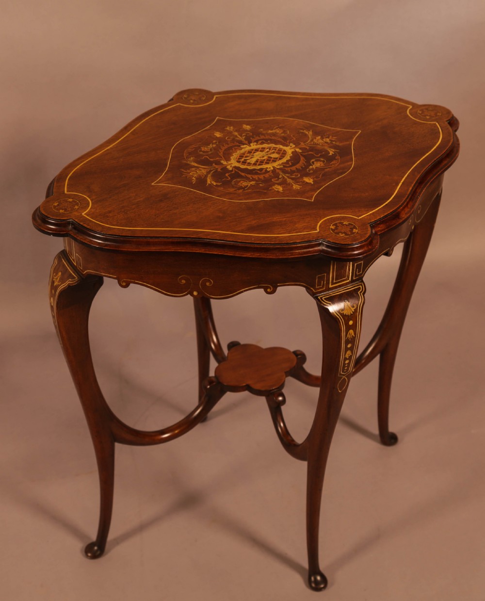 A Quality Inlaid Window Table  View IV