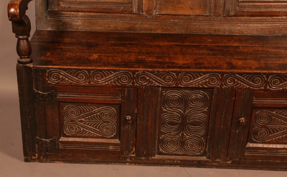 Antique Oak Settle View IV
