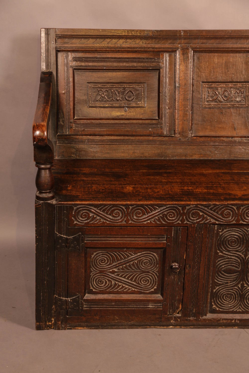 Antique Oak Settle View VII