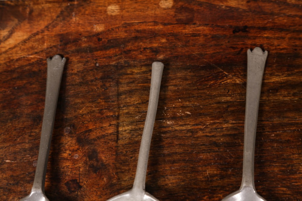 Three pewter Spoons View II