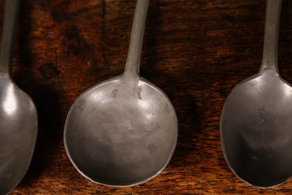 Three pewter Spoons View III