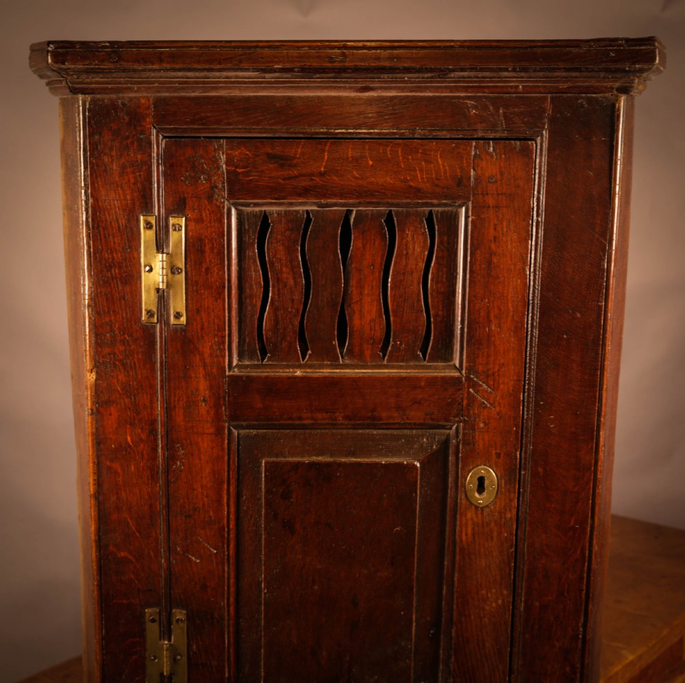 An Interesting Oak Corner Cupboard Georgian View II