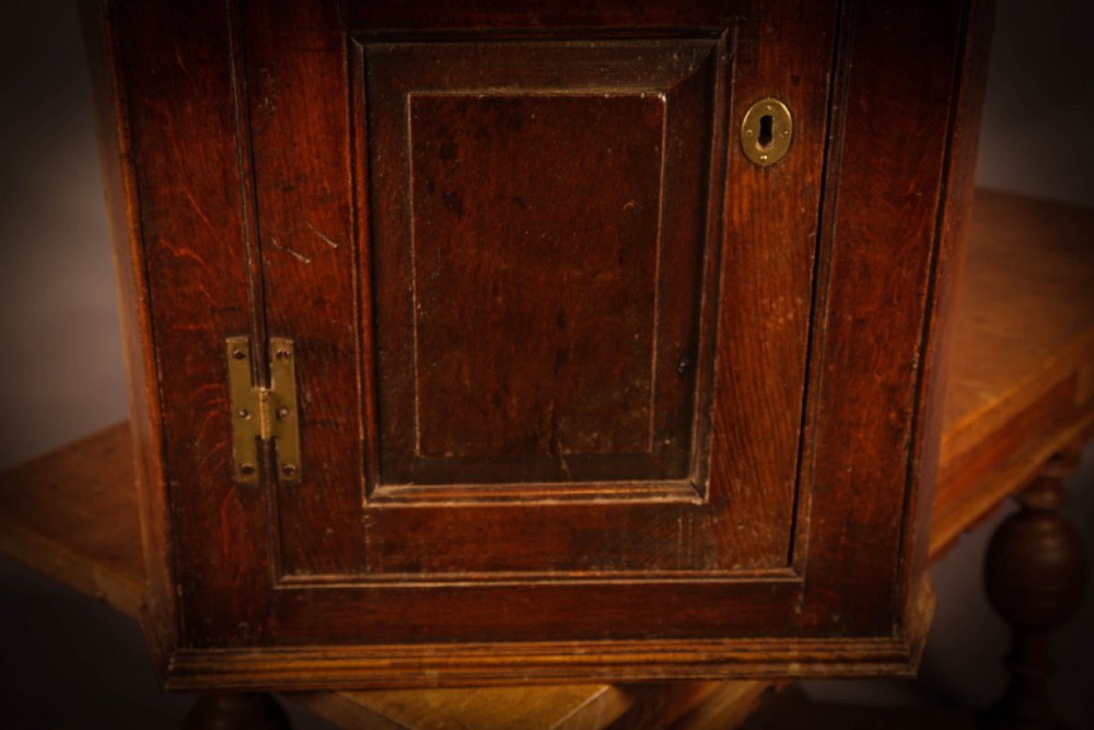 An Interesting Oak Corner Cupboard Georgian View IV