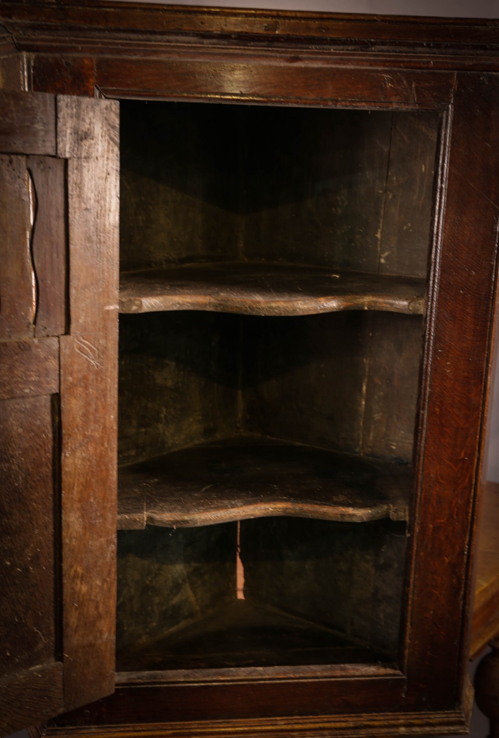 An Interesting Oak Corner Cupboard Georgian View VI