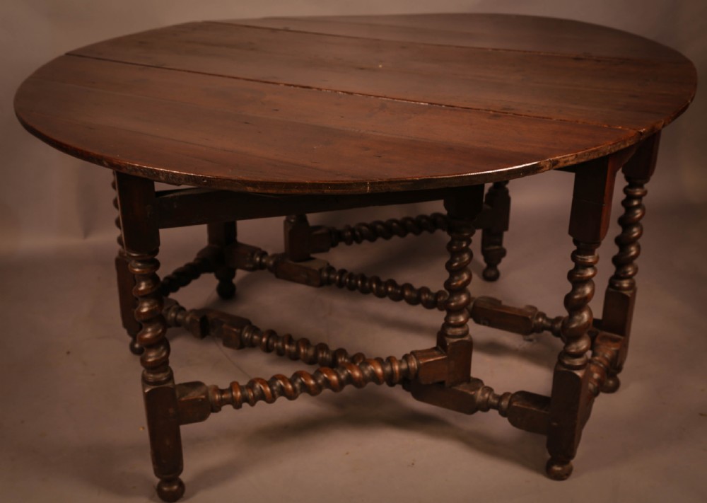 A 17th century Gate Leg Dining table in Oak View V