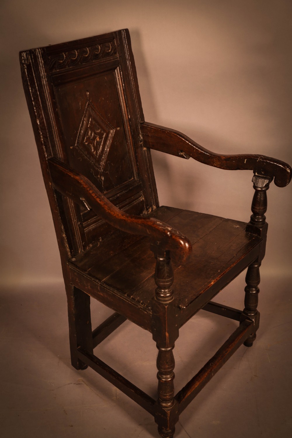 A 17th century Oak Wainscott Armchair View II