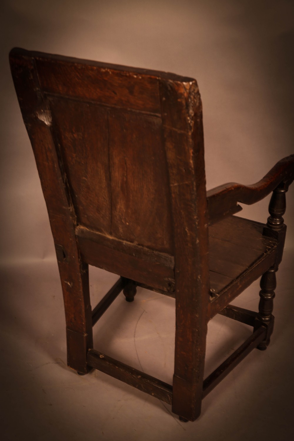 A 17th century Oak Wainscott Armchair View III