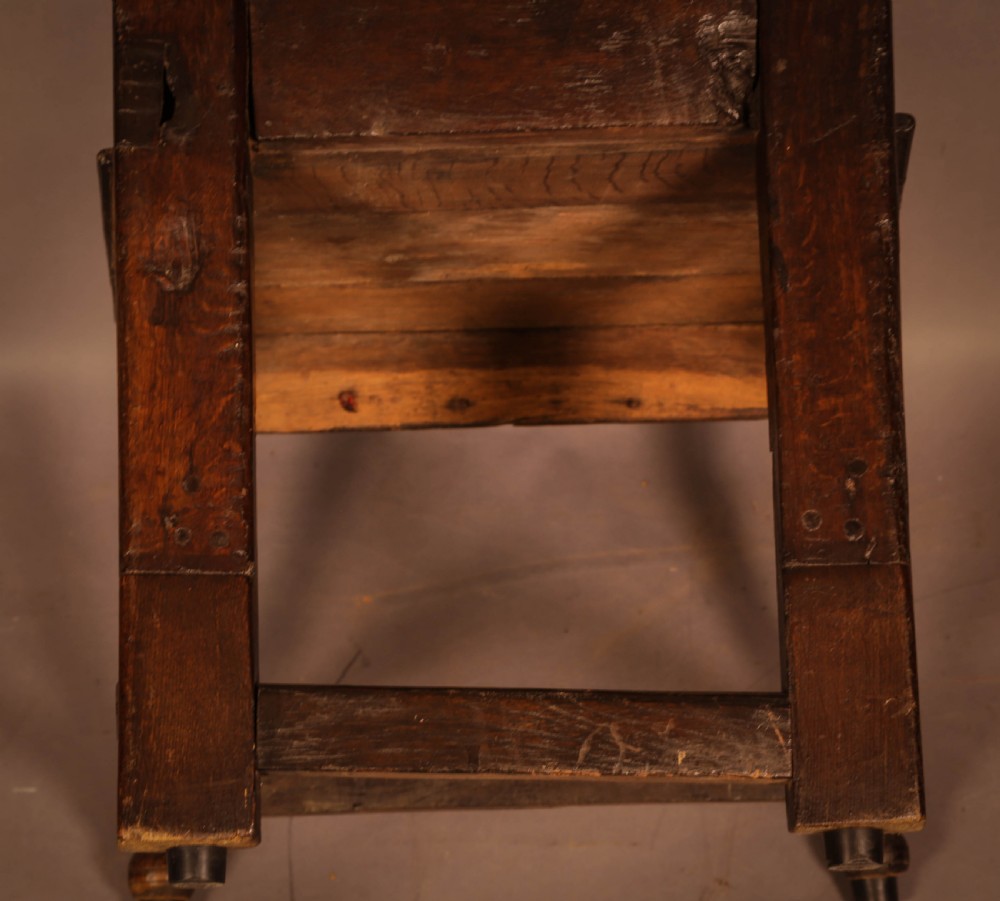 A 17th century Oak Wainscott Armchair View IV