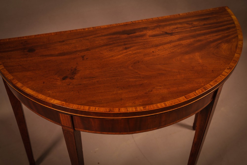 A Georgian Demi Lune Card Table View III