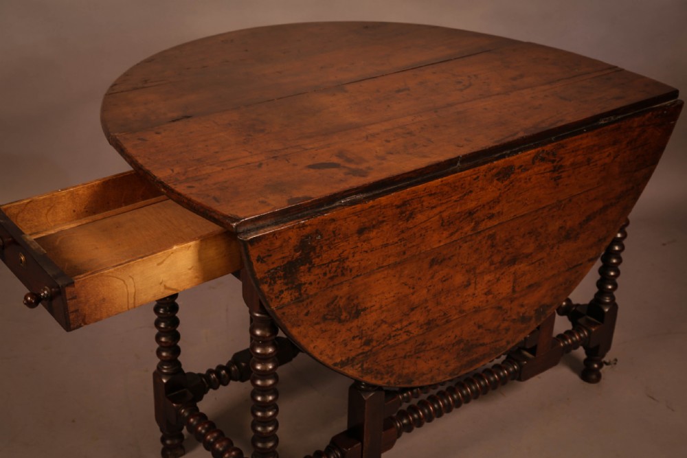 A Rare Yew Wood Gate Leg Table View VIII