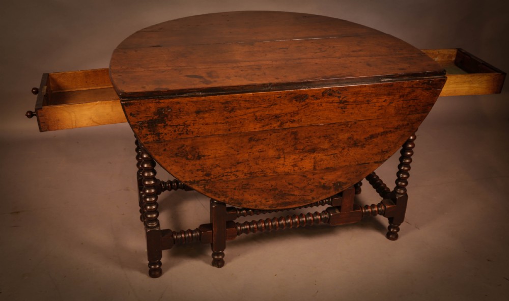 A Rare Yew Wood Gate Leg Table View IX