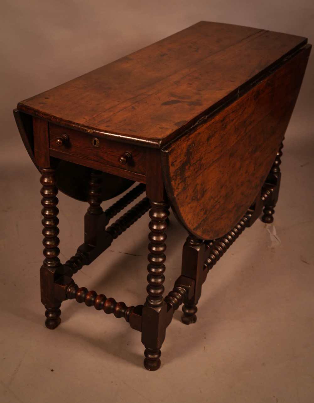 A Rare Yew Wood Gate Leg Table View X