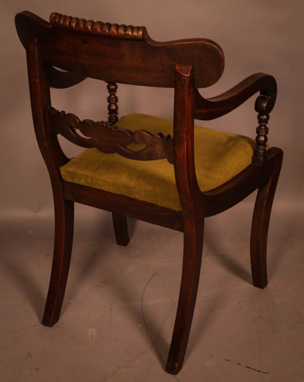 A Set of 8 Regency brass inlaid Dining Chairs c 1820 View VI