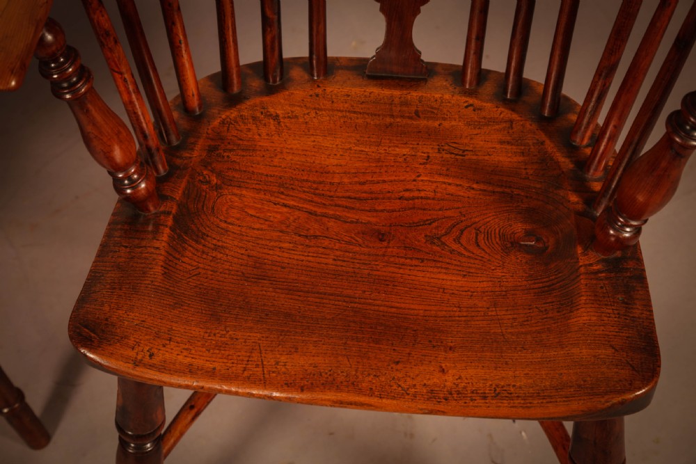 A Good set of 4 Yew Wood Windsor Chairs by George Nicholson View VI