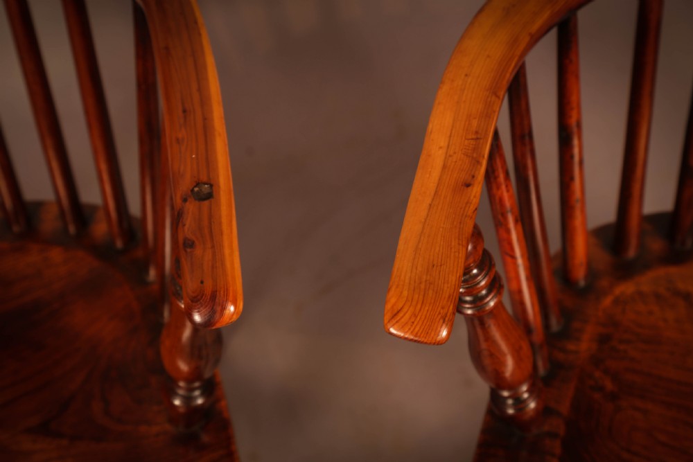 A Good set of 4 Yew Wood Windsor Chairs by George Nicholson View XIII
