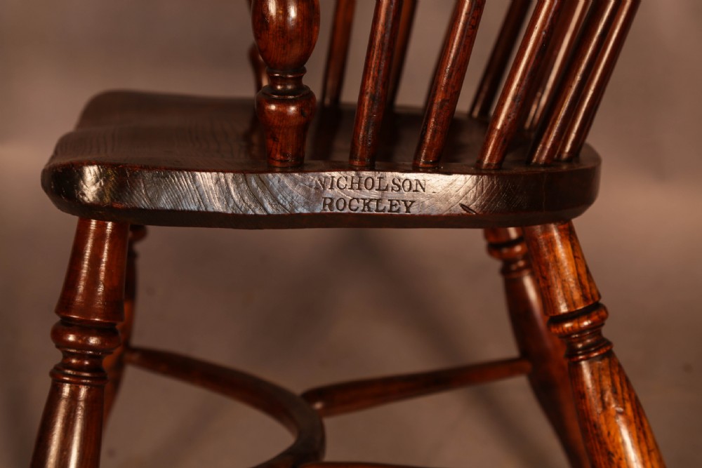 A Good set of 4 Yew Wood Windsor Chairs by George Nicholson View XVII