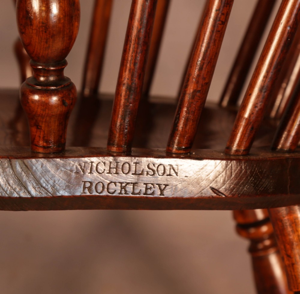 A Good set of 4 Yew Wood Windsor Chairs by George Nicholson View XVIII