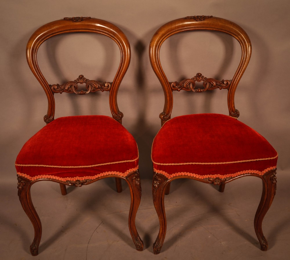 A Set of 4 Victorian Dining Chairs in Walnut View III