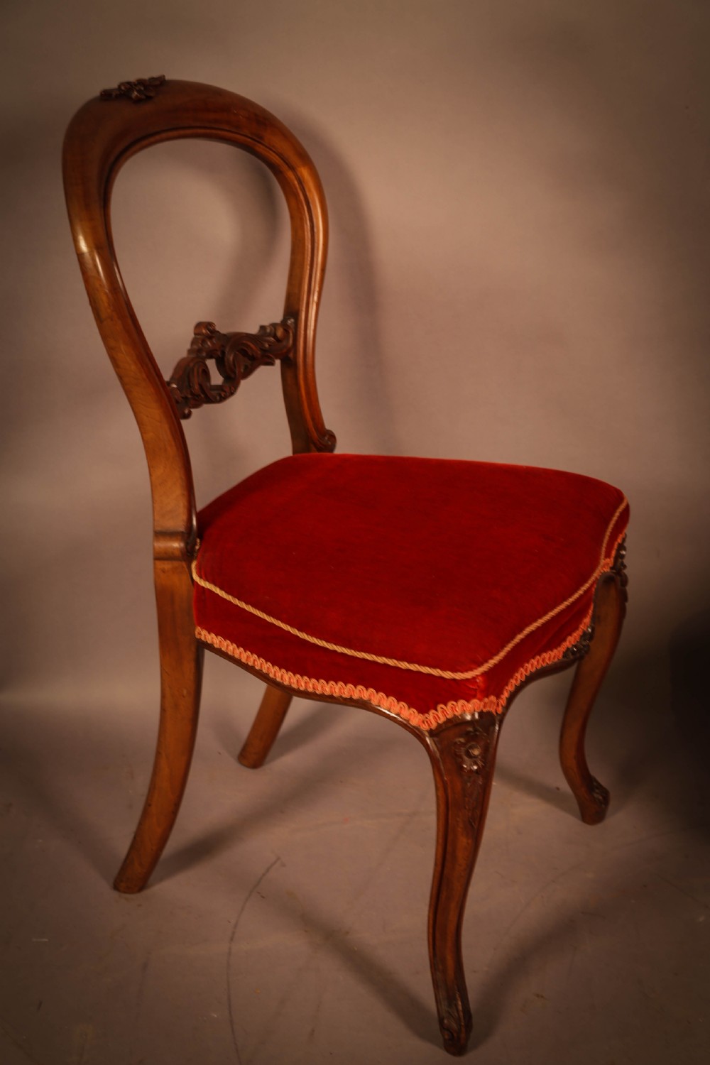 A Set of 4 Victorian Dining Chairs in Walnut View V