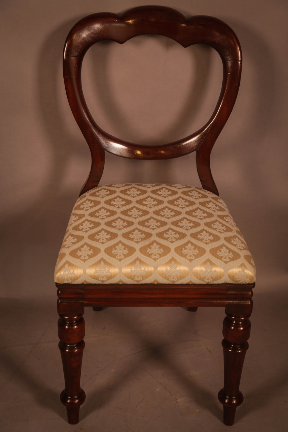 A Good set of 10 Victorian Mahogany Balloon Back Dining Chairs View VI