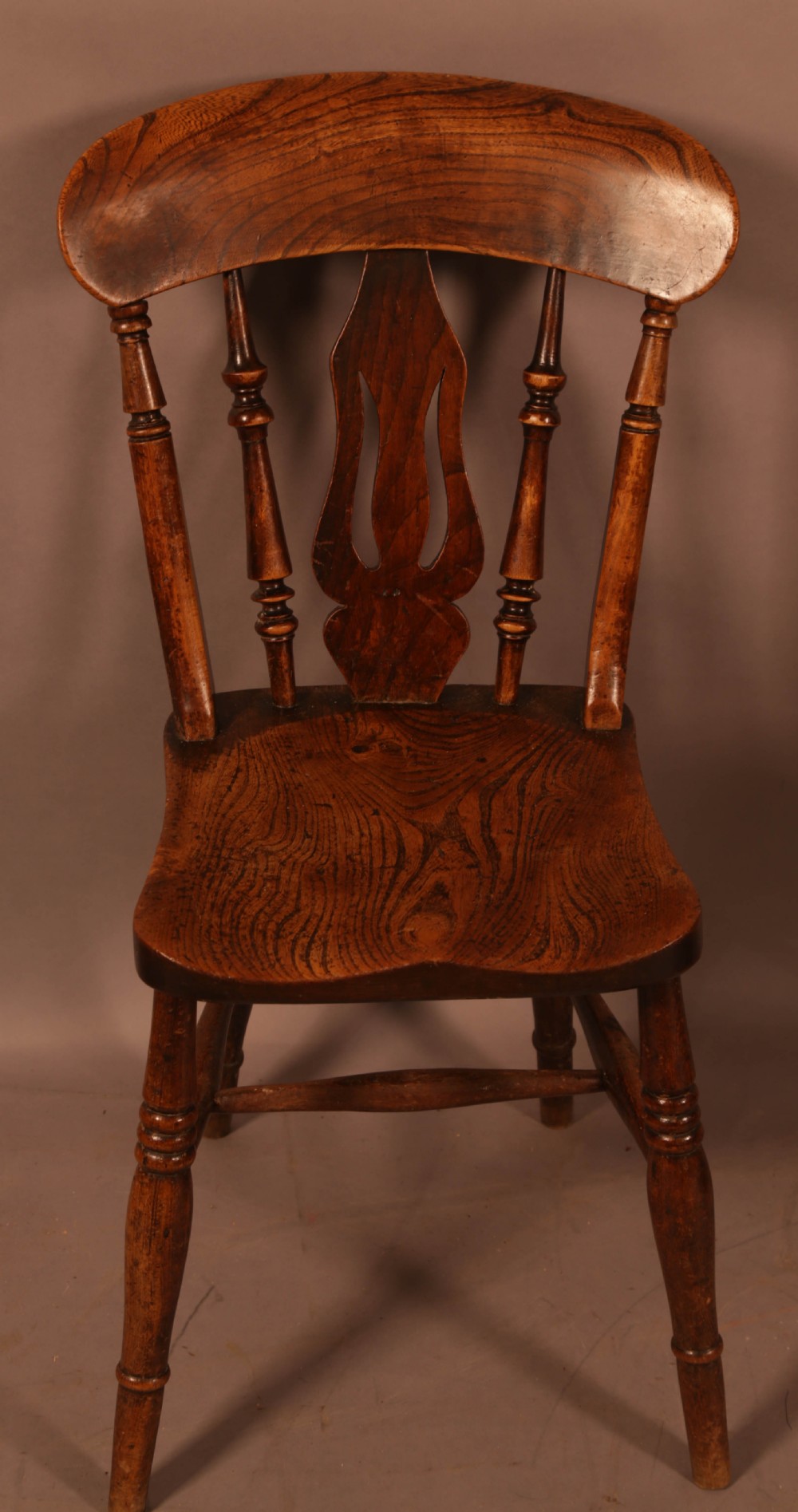A Set of 4 Victorian Kitchen Chairs in Ash and Elm Superb View III