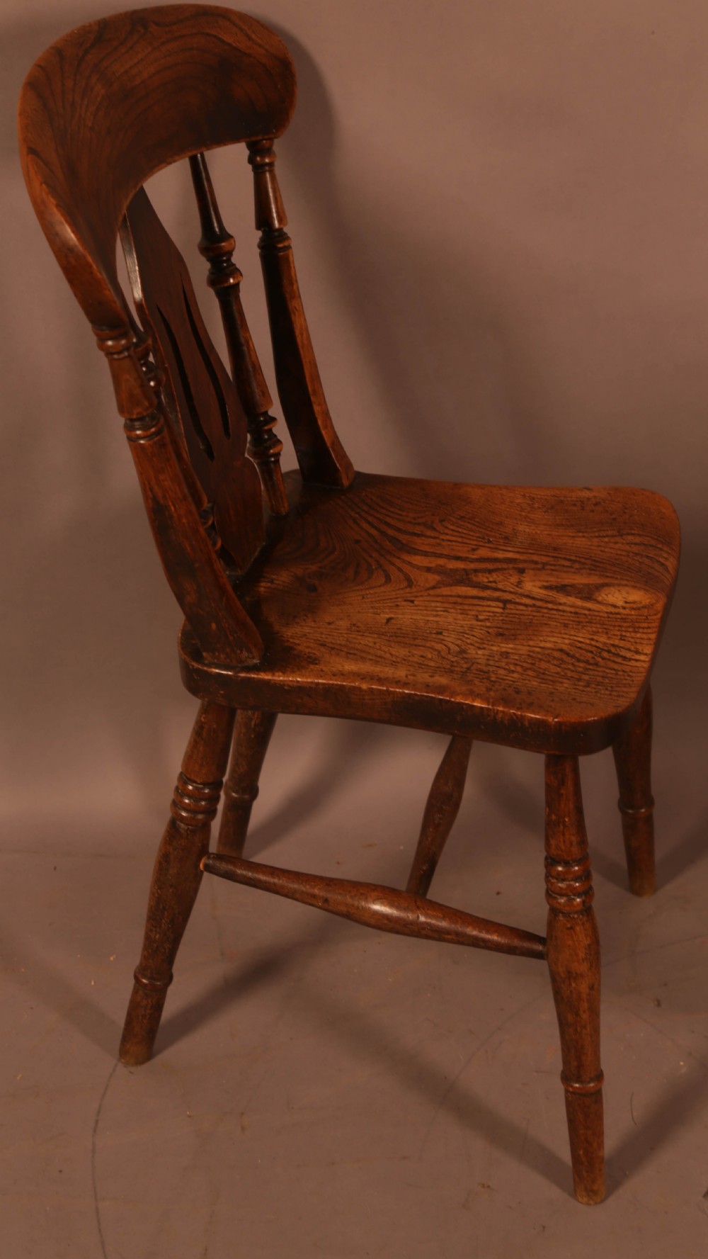 A Set of 4 Victorian Kitchen Chairs in Ash and Elm Superb View IV