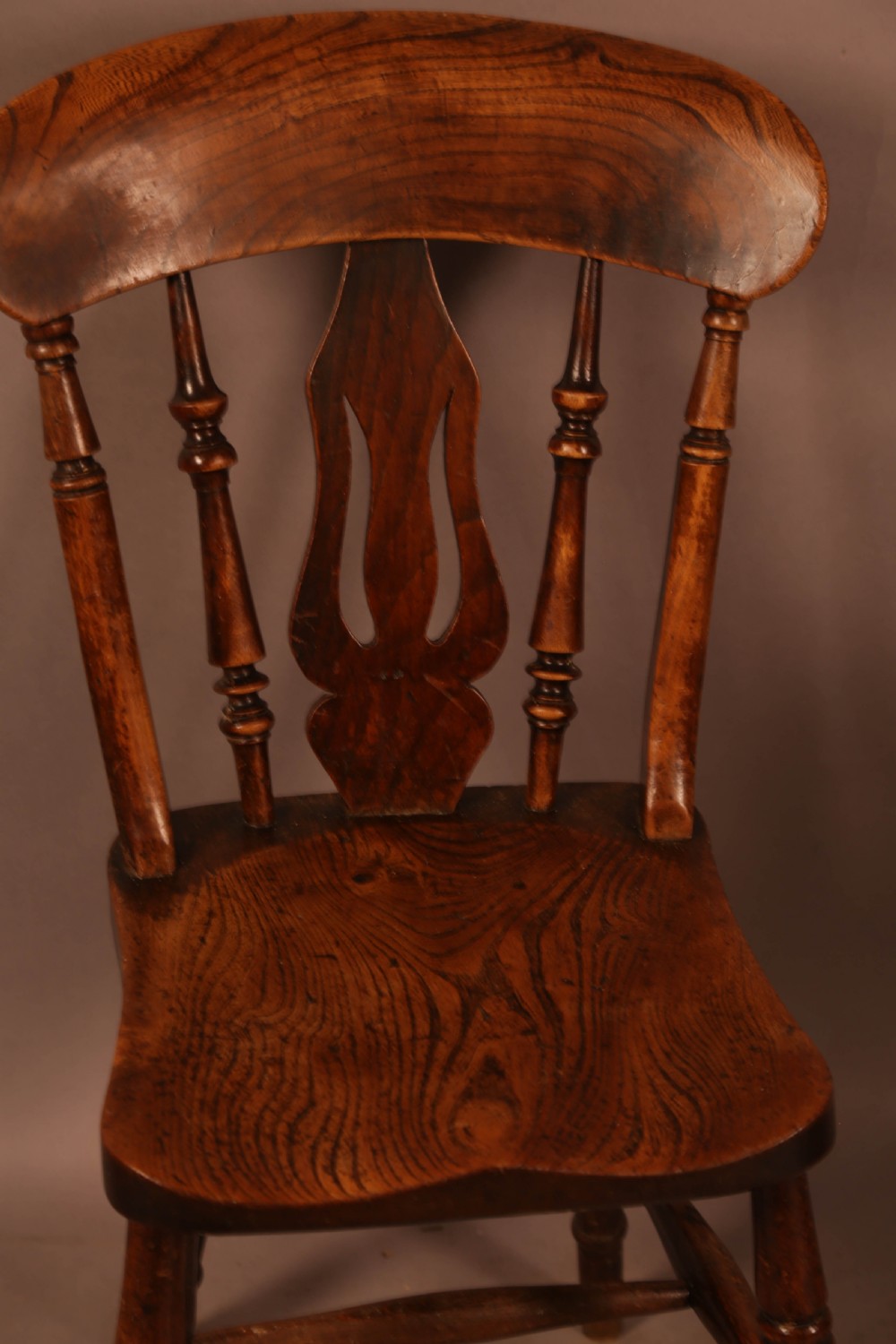 A Set of 4 Victorian Kitchen Chairs in Ash and Elm Superb View V