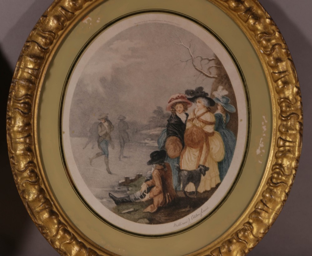 A Pair of stipple engravings in period frames View III