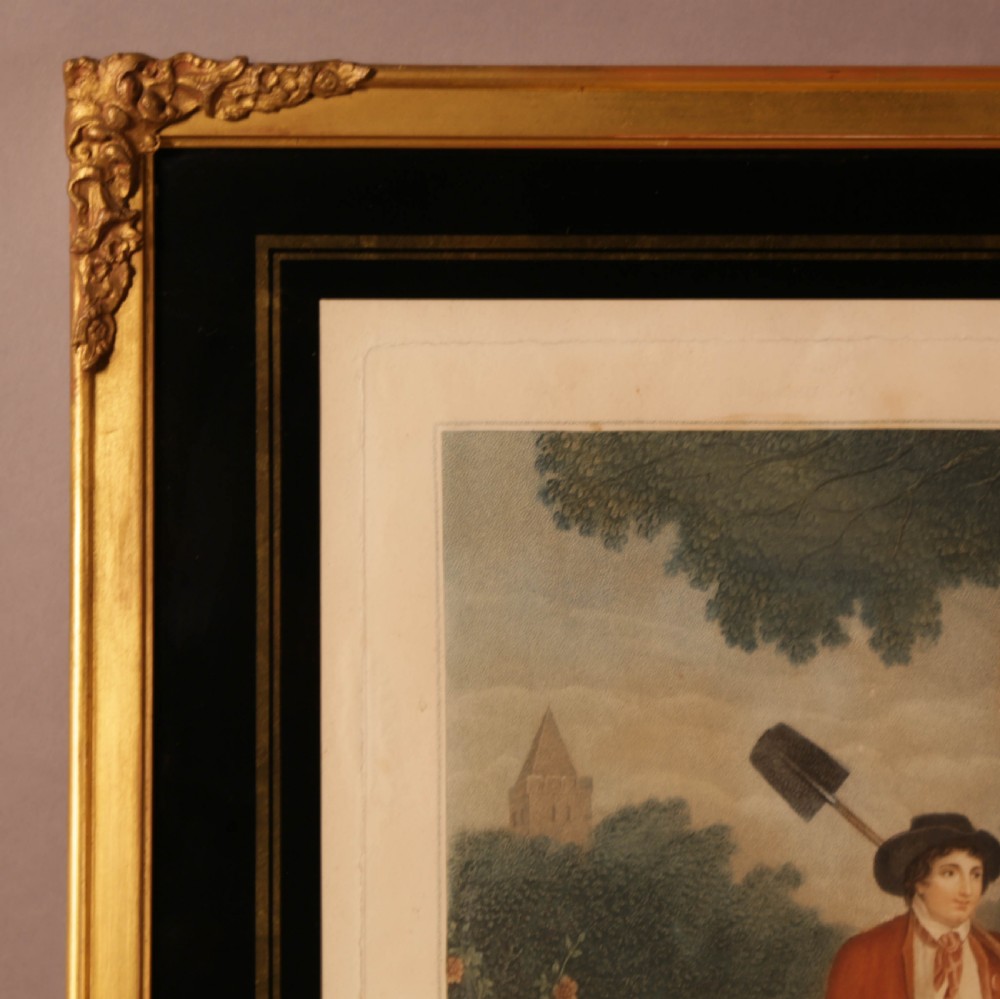 A Very nice 19th century print Happy Family in Gilded period frame View III