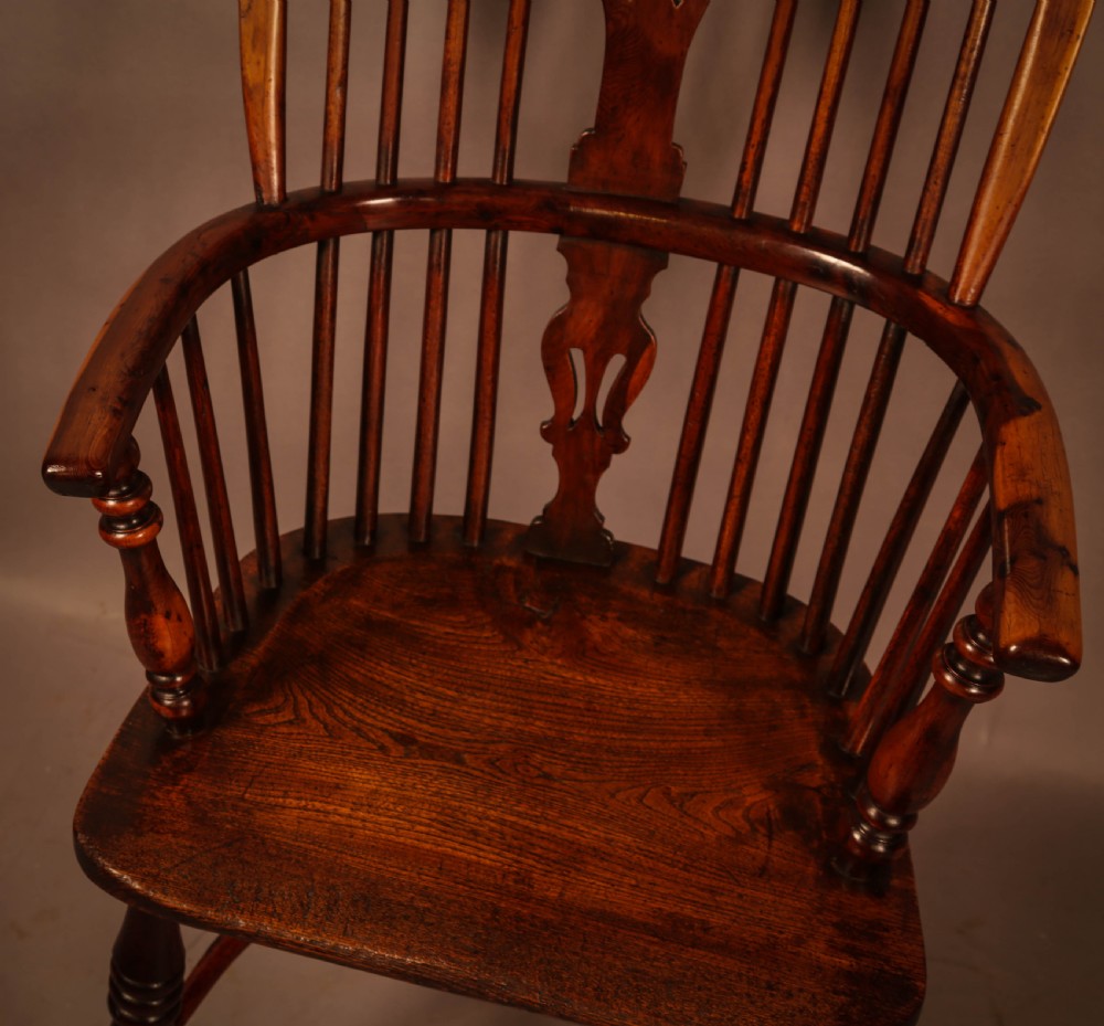A Yew Wood High Windsor Chair Rockley Maker View IV