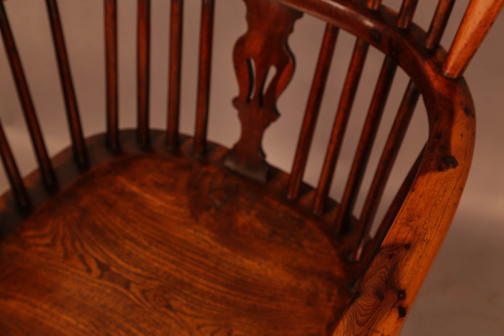 A Yew Wood High Windsor Chair Rockley Maker View X