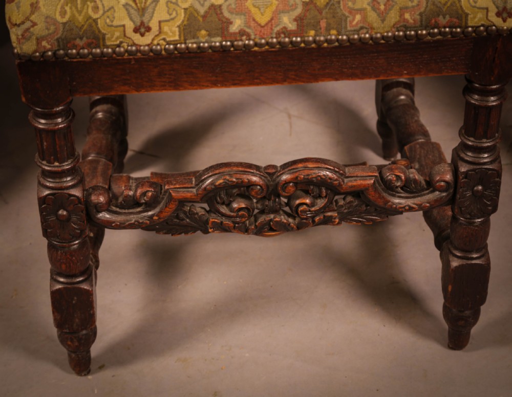A Set of 6 Victorian High Back Dining Chairs in Oak View XI