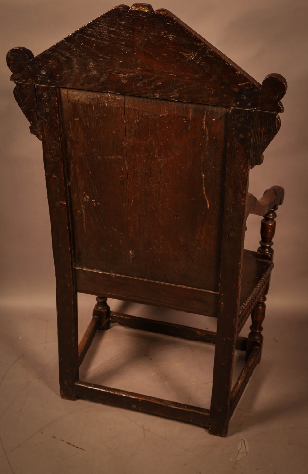 A Very Rare Masonic wainscot Chair 17th century View III