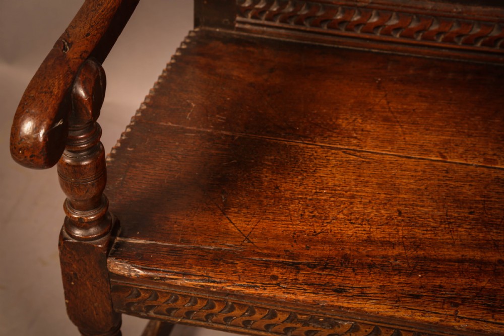 A Very Rare Masonic wainscot Chair 17th century View VIII