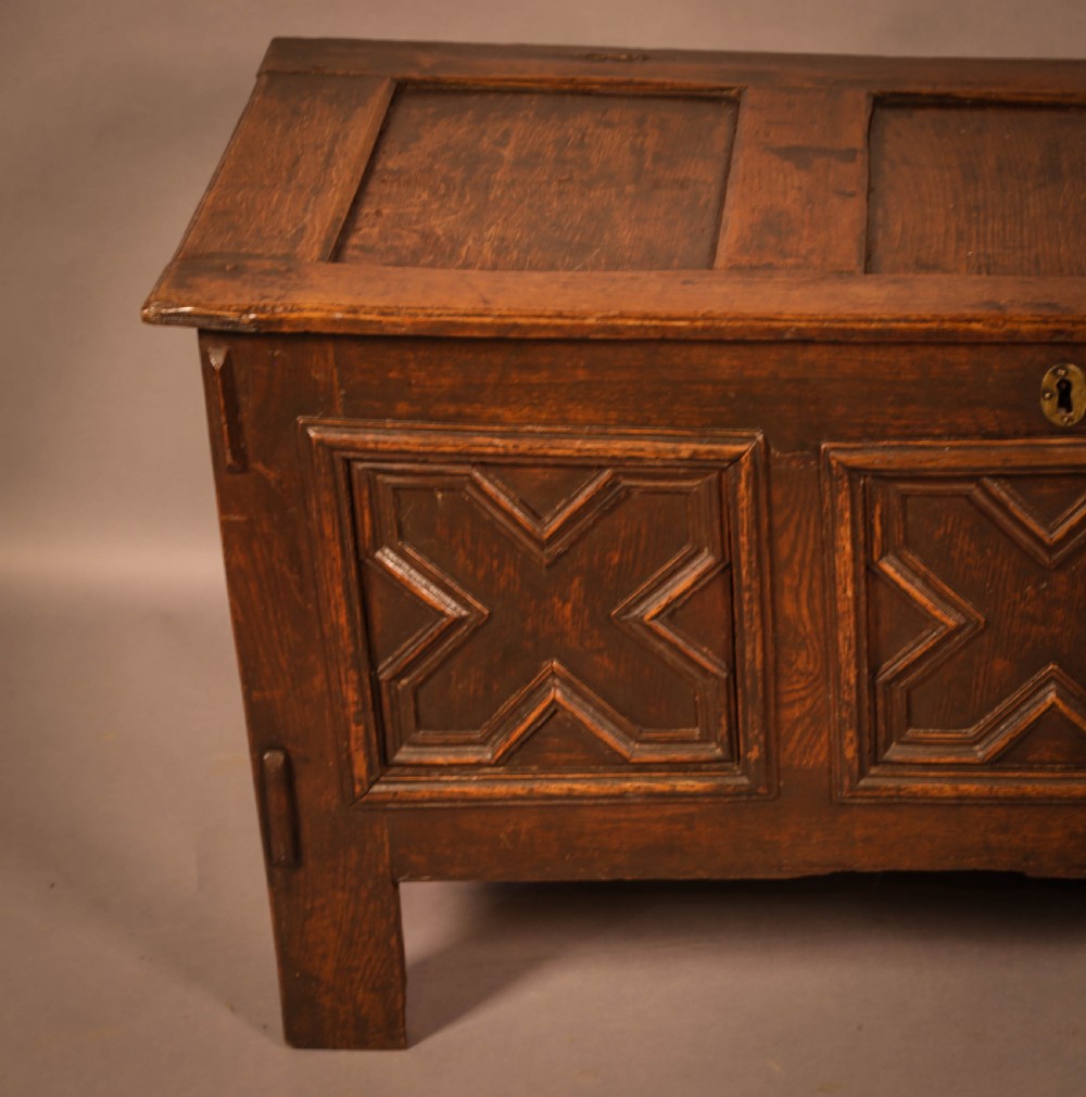 A 17th century 3 panel coffer View V