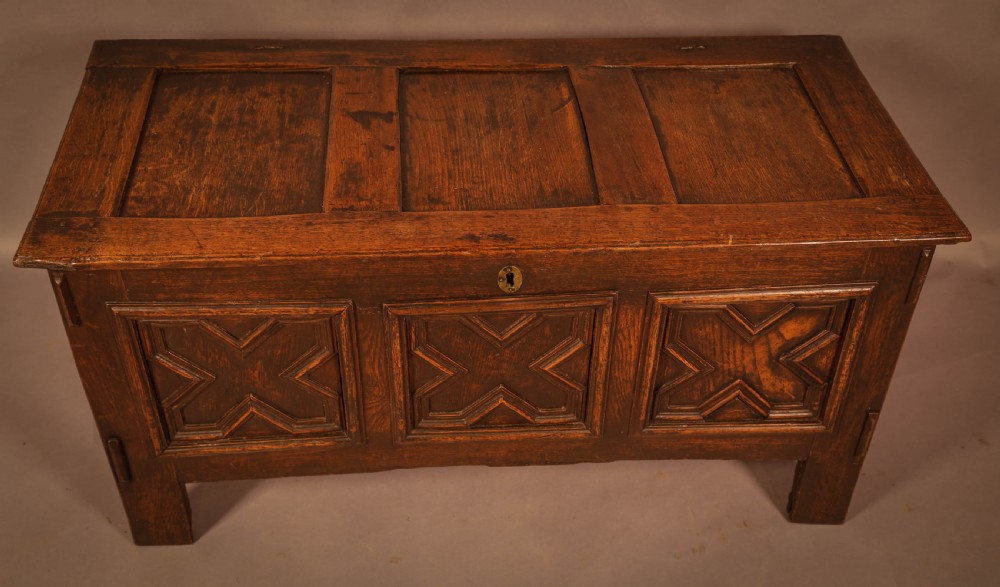 A 17th century 3 panel coffer View VI