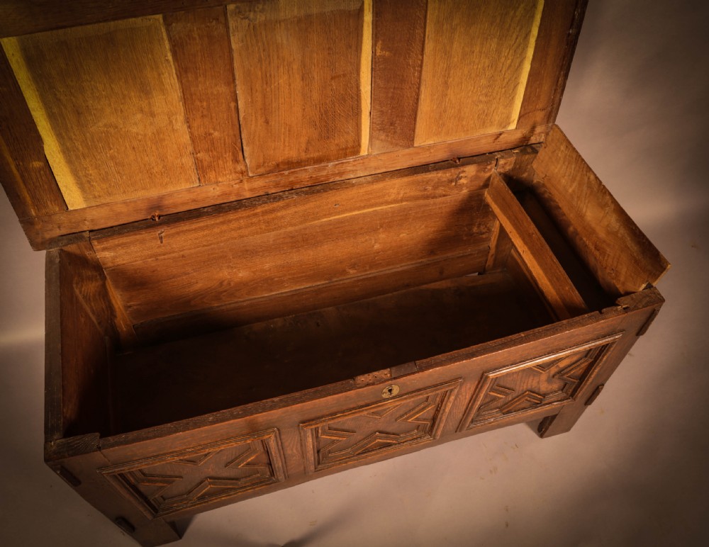 A 17th century 3 panel coffer View VIII