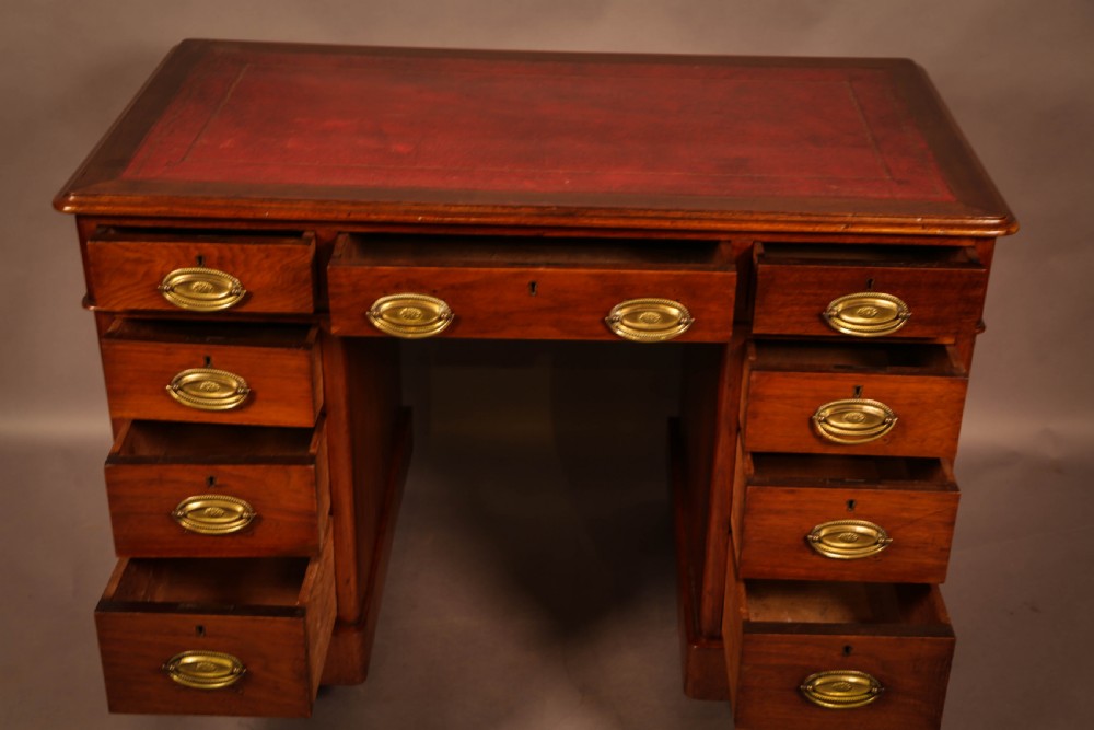 A Victorian Pedestal Desk in Mahogany View II
