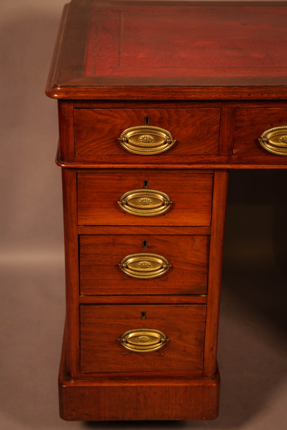 A Victorian Pedestal Desk in Mahogany View IV