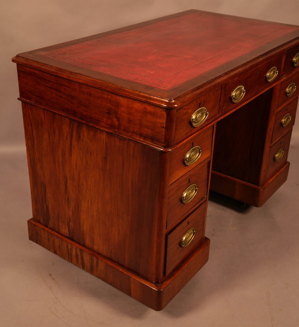A Victorian Pedestal Desk in Mahogany View V