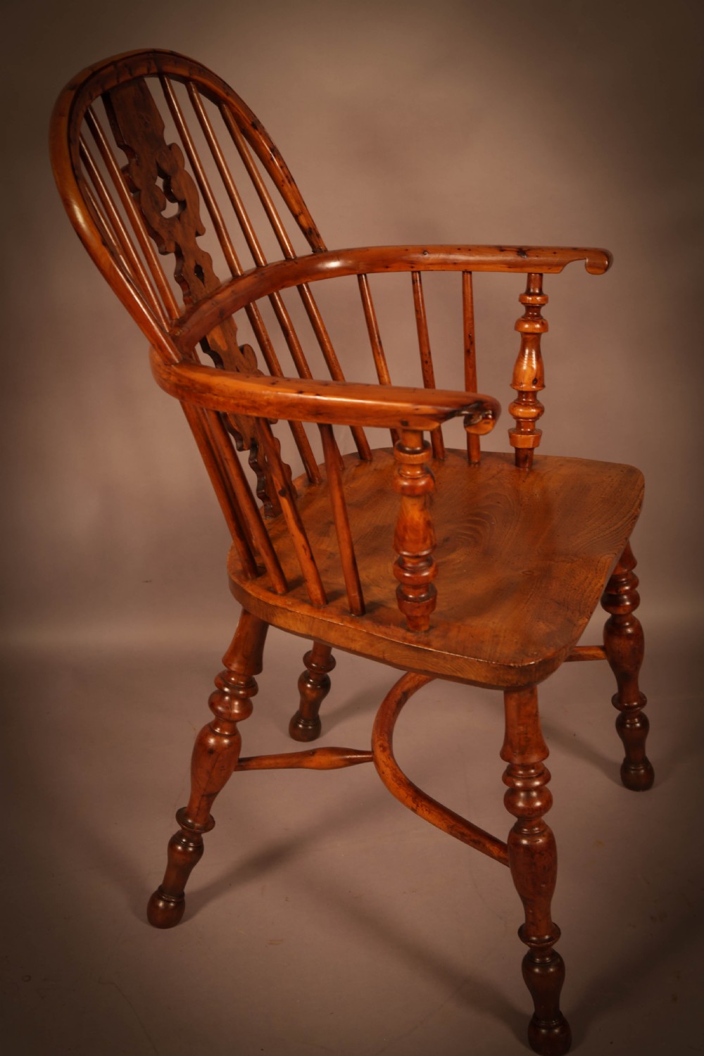 A Superb Yew Wood Low Back Windsor Chairs Allsop View II