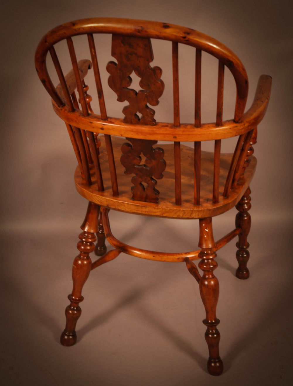 A Superb Yew Wood Low Back Windsor Chairs Allsop View III