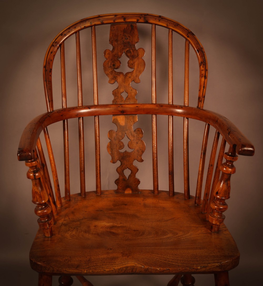 A Superb Yew Wood Low Back Windsor Chairs Allsop View IV
