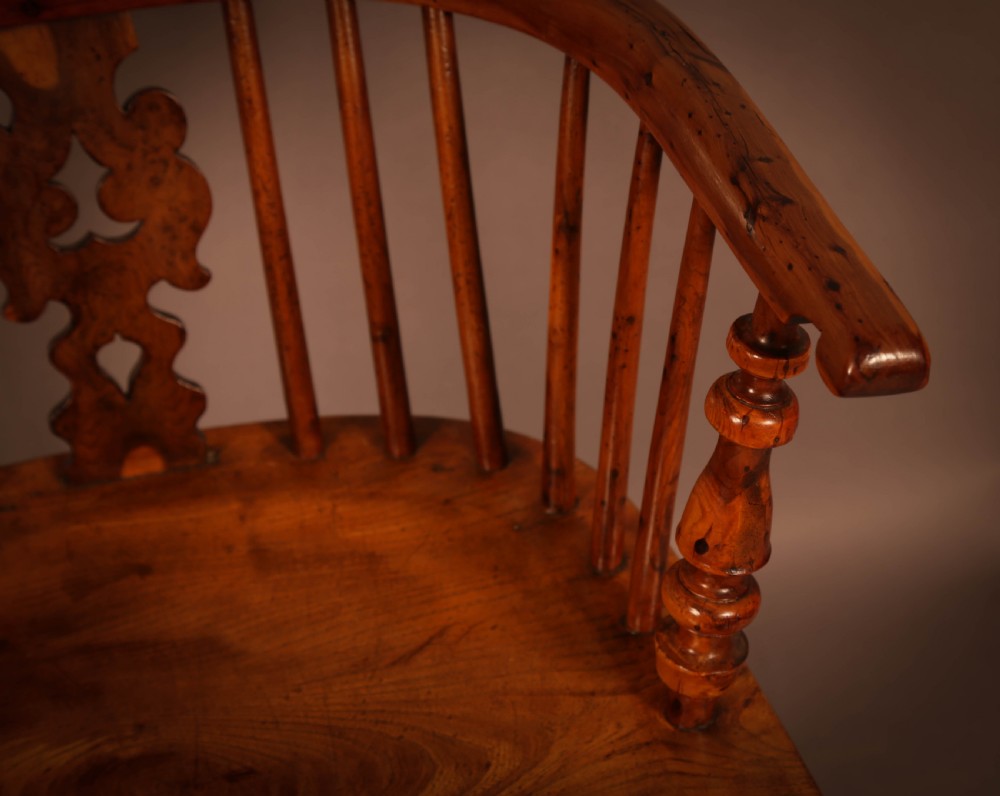 A Superb Yew Wood Low Back Windsor Chairs Allsop View VII