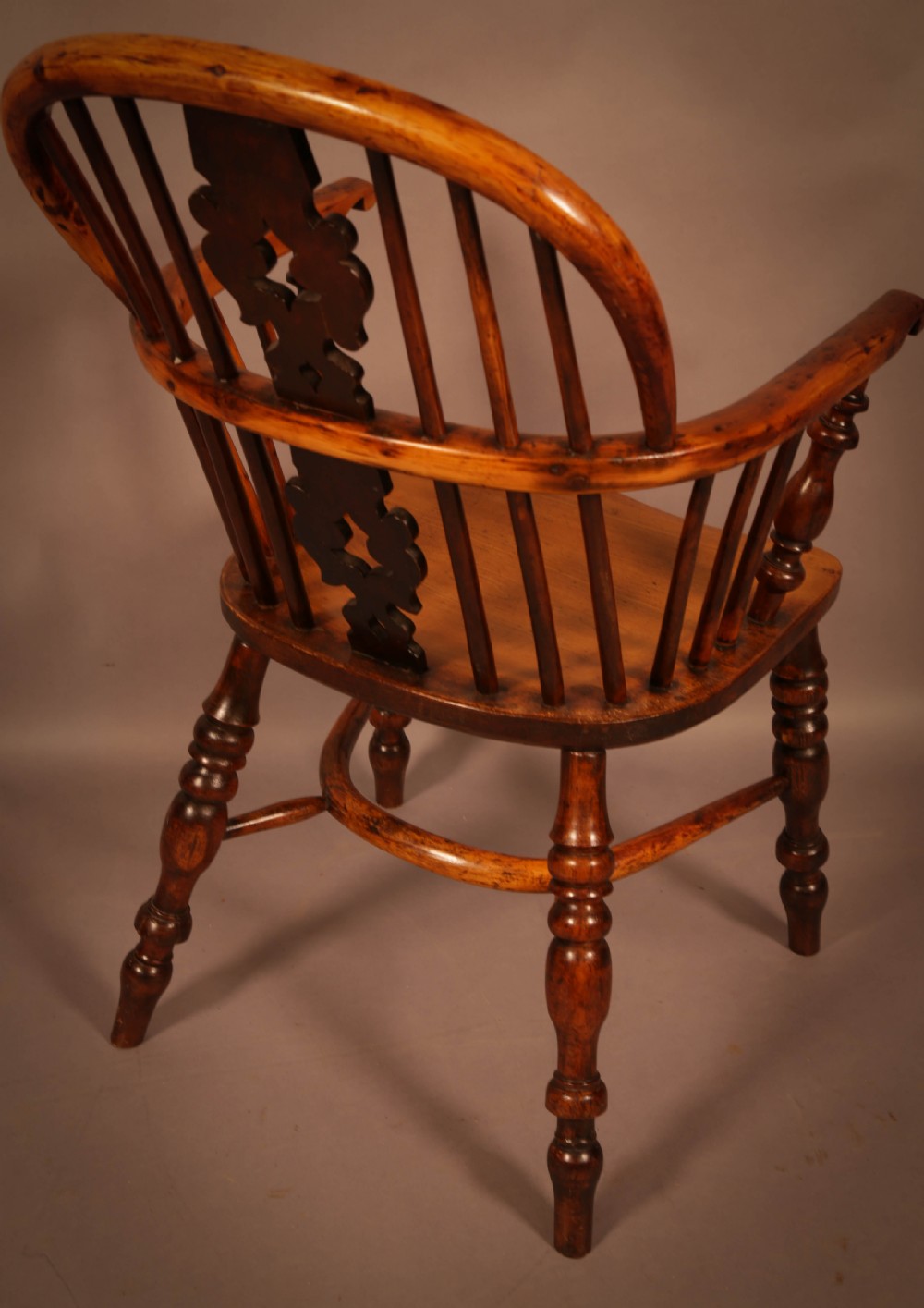 A Yew Wood Windsor Chair, Best Model by Allsop Worksop View III