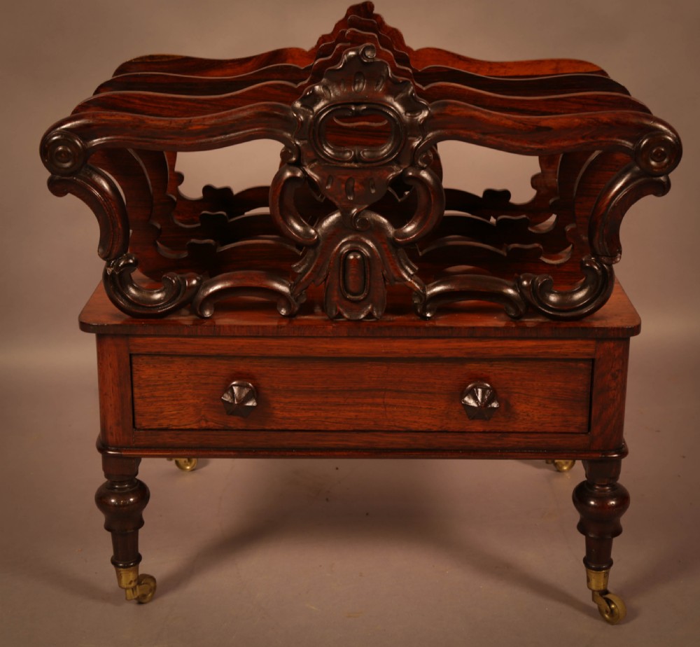 An Early Victorian Rosewood Canterbury View IV