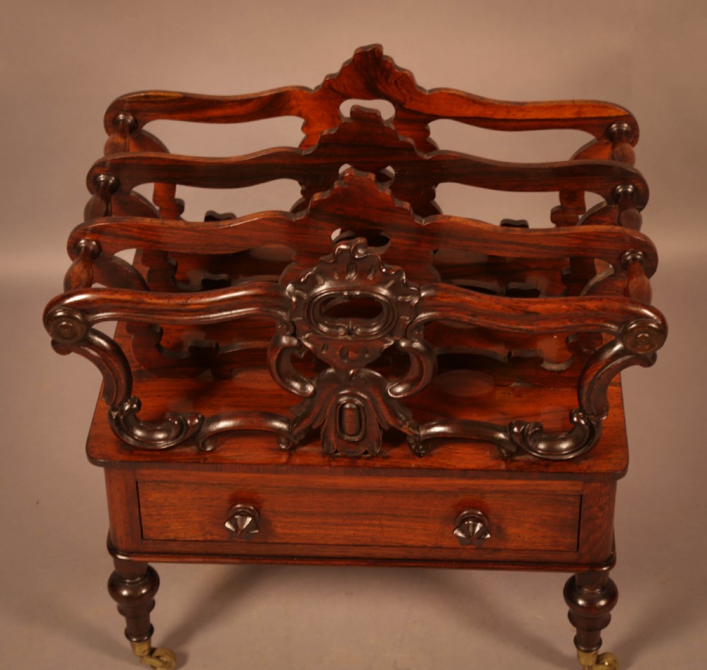 An Early Victorian Rosewood Canterbury View VII