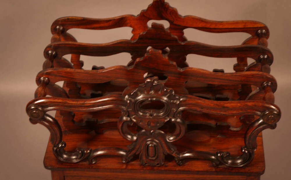 An Early Victorian Rosewood Canterbury View VIII